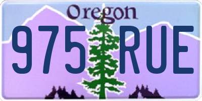 OR license plate 975RUE