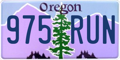 OR license plate 975RUN