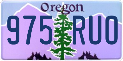 OR license plate 975RUO