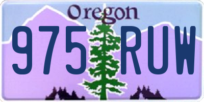 OR license plate 975RUW