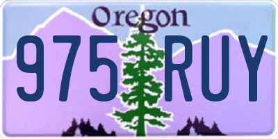 OR license plate 975RUY