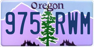 OR license plate 975RWM