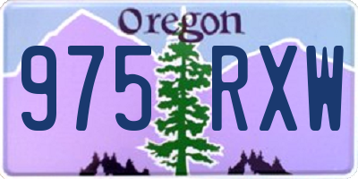 OR license plate 975RXW