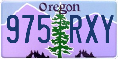 OR license plate 975RXY