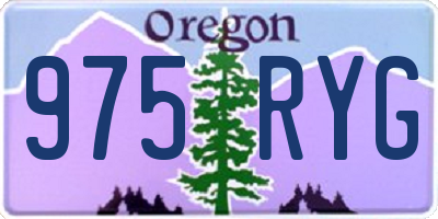 OR license plate 975RYG