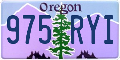 OR license plate 975RYI