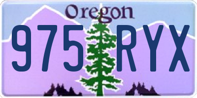 OR license plate 975RYX