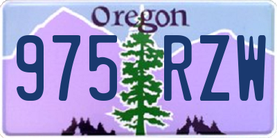 OR license plate 975RZW