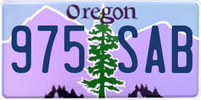 OR license plate 975SAB