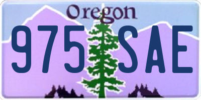 OR license plate 975SAE