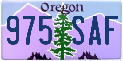 OR license plate 975SAF
