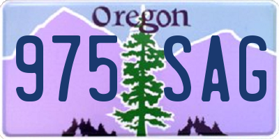 OR license plate 975SAG