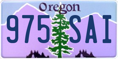 OR license plate 975SAI