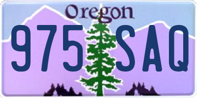 OR license plate 975SAQ