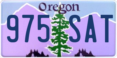 OR license plate 975SAT