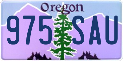 OR license plate 975SAU