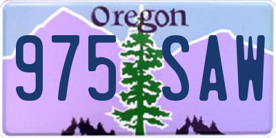 OR license plate 975SAW