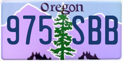OR license plate 975SBB