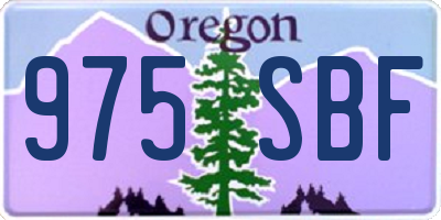 OR license plate 975SBF