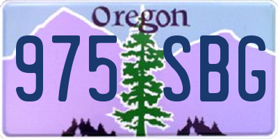 OR license plate 975SBG