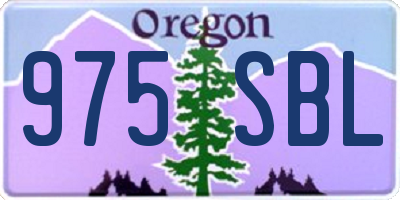 OR license plate 975SBL