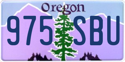 OR license plate 975SBU