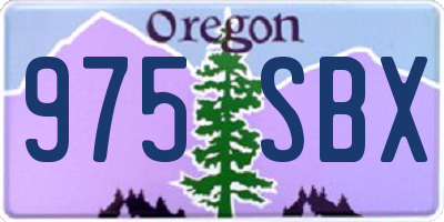 OR license plate 975SBX