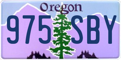 OR license plate 975SBY