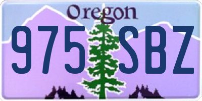 OR license plate 975SBZ