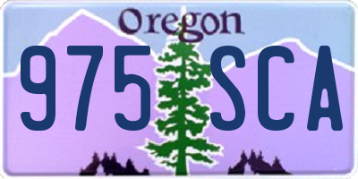 OR license plate 975SCA