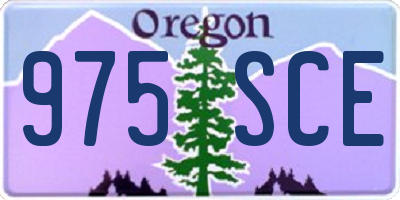 OR license plate 975SCE