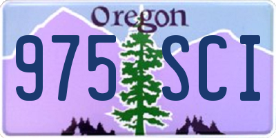 OR license plate 975SCI
