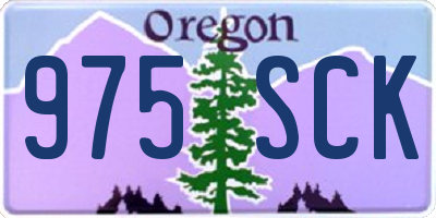 OR license plate 975SCK