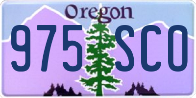 OR license plate 975SCO
