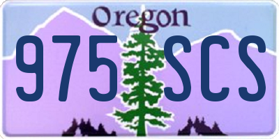 OR license plate 975SCS