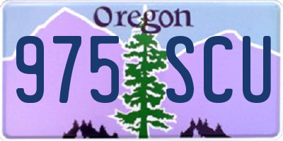 OR license plate 975SCU