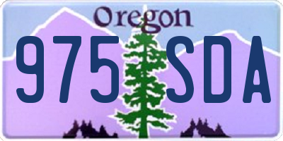 OR license plate 975SDA