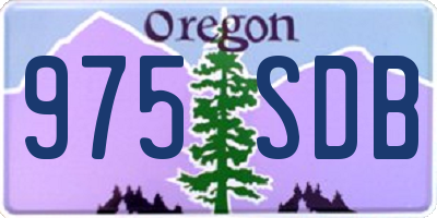 OR license plate 975SDB