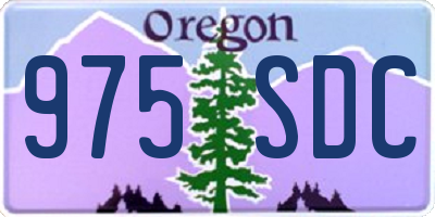 OR license plate 975SDC
