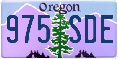 OR license plate 975SDE