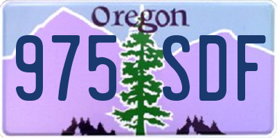 OR license plate 975SDF