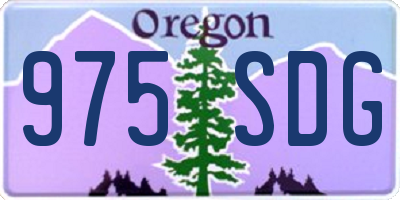 OR license plate 975SDG