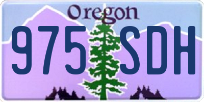 OR license plate 975SDH