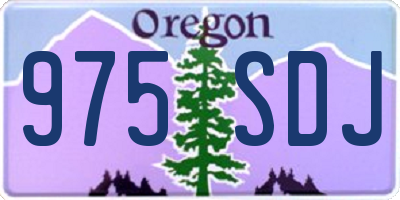 OR license plate 975SDJ