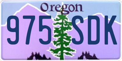 OR license plate 975SDK
