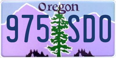 OR license plate 975SDO