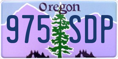 OR license plate 975SDP