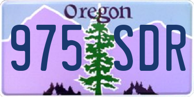 OR license plate 975SDR