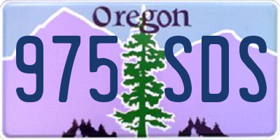 OR license plate 975SDS
