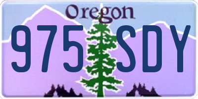 OR license plate 975SDY